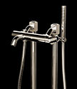 Art Deco Nickel Freestanding Bath Tap &#40;61NH&#41;; Choice: Polished Nickel &#45; &#163;1523