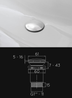 Nickel Basin Waste &#40;37NN&#41;; Choice: Slotted basin waste &#45; &#163;59