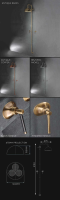 Pau Brass Shower Column &#40;39JJ&#41;; Choice: Brushed Brass
