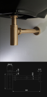 Pau Brass Basin Bottle Trap &#40;39LL&#41;; Choice: Brushed Brass &#45; &#163;120