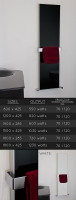 Black Mirage Glass Heated Towel Radiator &#40;59B&#41;; Choice: 1500mm x 285mm &#45; &#163;597