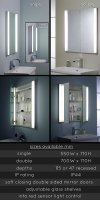 Aluminium In Wall Bathroom Cabinet &#40;62G&#41;; Choice: 550mm width &#45; &#163;590