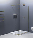 Beach Shower Partition with Fixed Panel &#40;68C&#41;; Choice: 870mm x 300mm &#45; &#163;790