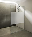 Sail 10mm Frosted Glass Wet Room Screen &#40;70C&#41;; Choice: 865mm Width &#45; &#163;646