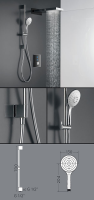 Ocean Shower Head &#38; Rail with Wall Outlet &#40;79X&#41;