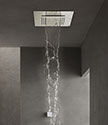 Nickel Duet Ceiling Waterfall and Rain Shower Head &#40;78RN&#41;; Choice: Polished &#45; &#163;630