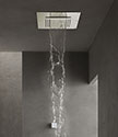 Nickel Duet Ceiling Waterfall and Rain Shower Head &#40;78RN&#41;; Choice: Brushed &#45; &#163;745