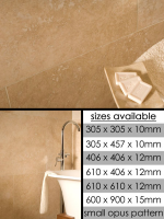 Pearl Travertine Flooring Tiles &#40;94D&#41;; Choice: 406 x 406mm &#45; &#163;47&#46;00 m2