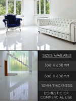 New White Porcelain Flooring Tiles &#40;98C&#41;; Choice: 600 x 300mm &#45; &#163;39&#46;00 m2