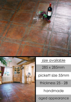 Antique Picket Terracotta Flooring Tiles &#40;99C&#41;; Choice: 285 x 285mm &#45; &#163;54&#46;00 m2