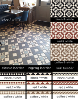 Appleby Encaustic Flooring Tiles &#40;101A&#41;; Choice: Bllck &#47; White Pattered Tiles &#45; &#163;270&#46;00&#47;m2