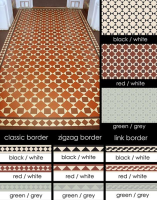 Rutland Geometric Flooring Tiles &#40;101B&#41;; Choice: Black &#47; White Pattered Tiles &#45; &#163;232&#46;00&#47;m2