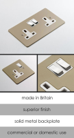 Brown Coloured Electrical Plug Socket &#40;122P&#41;; Choice: Single Blanking Plate &#45; &#163;19
