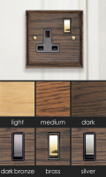 Oak Electrical Plug Socket &#40;118E&#41;; Choice: Double Plug Socket &#45; &#163;74