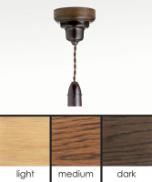 Bakelite Light Pendant in Oak &#40;129C&#41;; Choice: Medium Oak