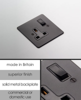 Black Single Plug Socket &#40;117G&#41;; Choice: 2A Unswitched Socket &#45; &#163;43