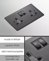 Black Double Plug Socket &#40;117B&#41;; Choice: Double Socket &#45; &#163;50