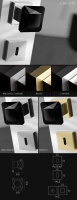 Black Diamond Crystal Door Handles &#40;130MM&#41;; Choice: Black Glass &#38; Chrome &#45; &#163;318