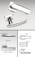 Rocco Contemporary Door Handles &#40;130AA&#41;; Choice: Polished Chrome &#45; &#163;112