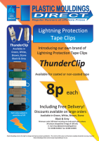 Suppliers of Lightning Protection Tape Clips UK
