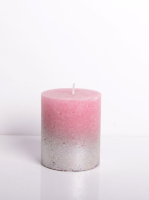High Burn Time Malina Candle in Champagne and Old Pink For Your Home