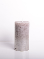 High Burn Time Malina Candle in Faded Champagne and Taupe For Your Home