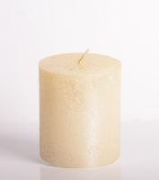High Burn Time Malina Candle in Metallic Ivory For Your Home