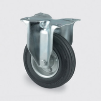 100mm Fixed Castor with Rubber Wheel