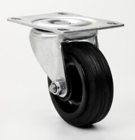 75mm Swivel Plate Castor with Rubber Tyre