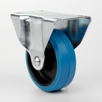 100mm Fixed Castor with Blue Wheel