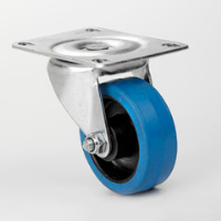 75mm Plate Castor with Blue wheel