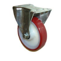 200mm Fixed Castor with Polyurethane Wheel