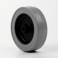 75mm Wheel with Grey PVC Tyre – 6.3mm Bore
