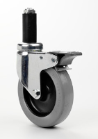 100mm Castor – 22mm Expander & Soft Tread Wheel & Brake