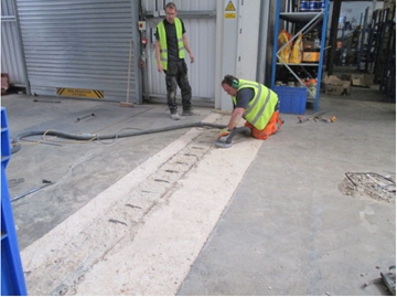 Concrete Floor Joint Repair Plating System
