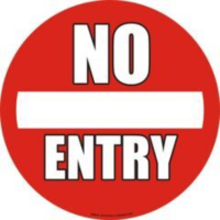 No Entry Sign - Red - Circle