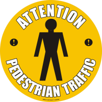 Attention - Pedestrian Traffic Sign