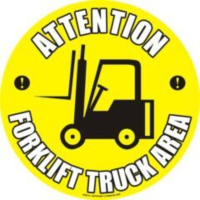Attention - Forklift Truck Area Sign