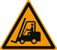 Caution - Forklift Sign - Orange