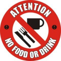 No Food or Drink Sign - Red