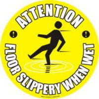 Attention - Floor Slippery When Wet Sign