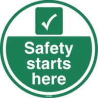 Safety Starts Here Sign - Green