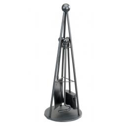 BLACK Manor 2129 Merlin Teepee Ball Top Companion Coal Fuel Fire Set 26"