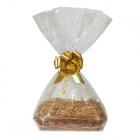 BULK Gift Basket Kit - 35cm STEAMED WICKER TRAYS / GOLD ACCESSORIES x10