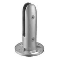 Suppliers of Stainless Steel Tubular Floor Mounting Glass Clamp UK