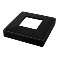 UK Suppliers of Black Powder Coated Square Cover Cap