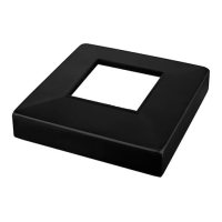 Suppliers of Black Powder Coated Square Cover Cap UK