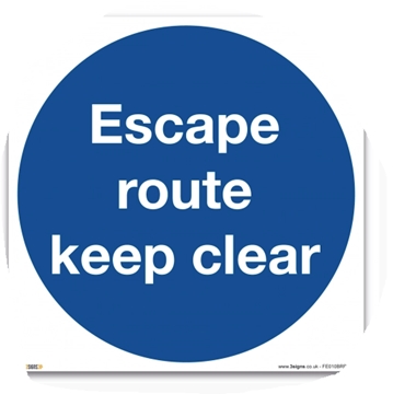 Custom Fire action safety sign, Health and Safety signs - 1mm Rigid PVC, A5