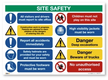 Foot protection must be worn sign, Health and Safety Mandatory PPE signs - A3 - 420mm x 297mm, Self-Adhesive Vinyl