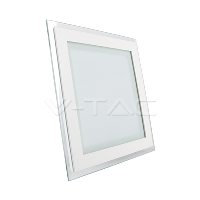 VT 4741 12W LED Downlight Glass - Square White